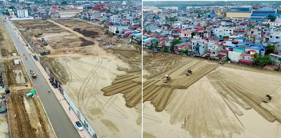 Công trường thi công tại ANmaison khá nhộn nhịp