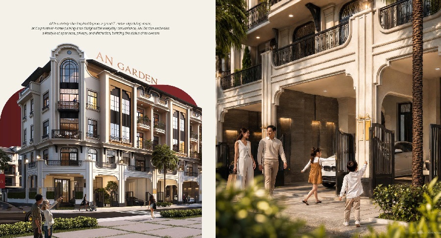 Kiến trúc 68 căn Park Shophouse Dự Án ANmaison Hải Phòng