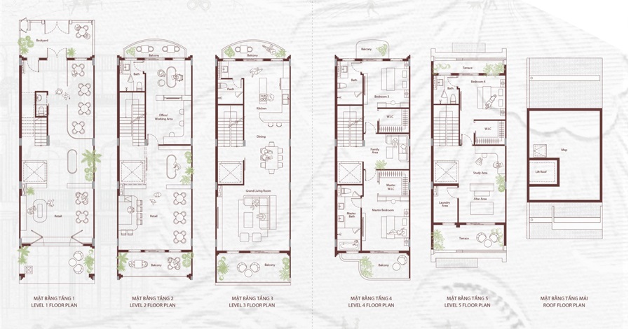 Thiết kế dãy Park Shophouse dự án ANmaison Hải Phòng