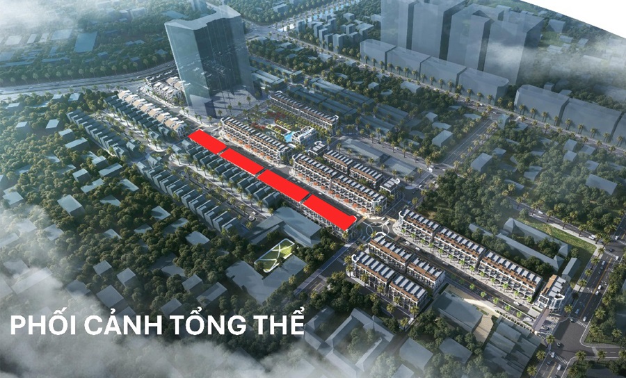 Khu Terrace nằm ngay trục chính dự án Khu đô thị ANmaison Hải Phòng