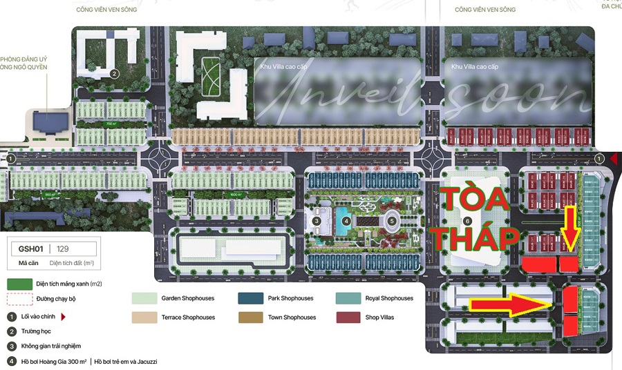 Town Shophouse có vị trí đắc địa giữa đường Cầu Máy Chai và tòa tháp thương mại